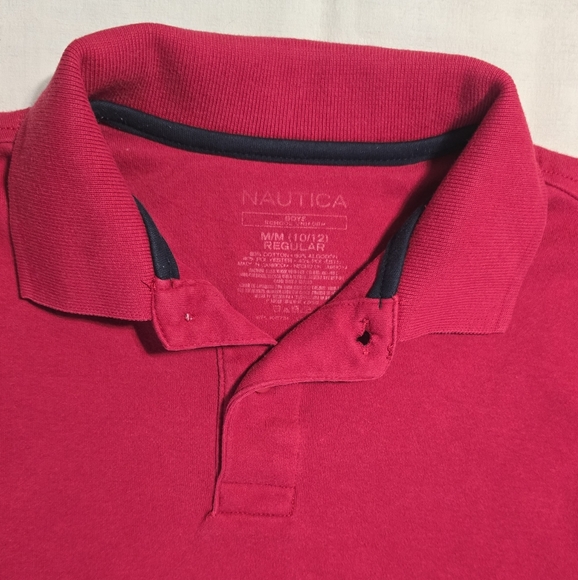 Nautica Classic Red Kids Polo Shirt - Picture 3 of 7